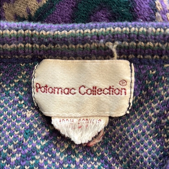 Vintage Potomac CollectionElegant Purple Green Women's Sweater Size Small - Picture 4 of 5